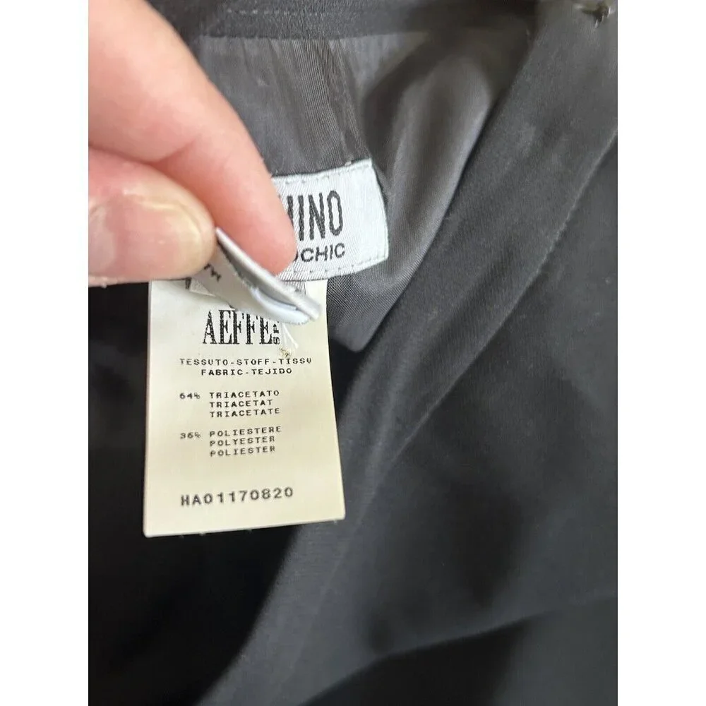 Moschino Cheap & Chic Knee Length Black Work‎ Career Skirt Size US 4 Lined Zip